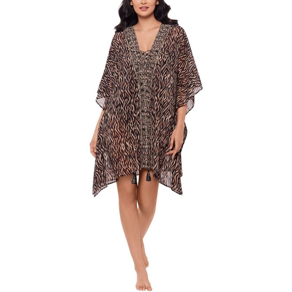 Miraclesuit Womens Topkapi Caftan Cover-Up, Black